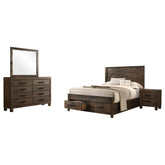 Woodmont 4-piece Eastern King Bedroom Set Golden Brown